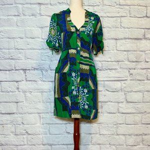 Moulinette Soeurs | Dresses | Anthropologie Moulinette Soeurs Emerald Silk  Mini Dress | Poshmark